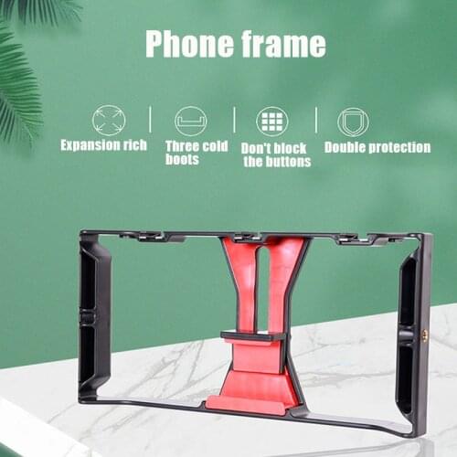 Video Camera Cage Stabilizer Film Making Rig For Smart Phone Video Rig Mobile Phone Hand Grip Bracket Holder Stabilizer