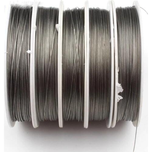 Steel Color Tone Beading Wire 0.3/0.38/0.45mm Coated Stainless Steel Cord Line Handmade DIY for Jewelry Making Finding Bracelet