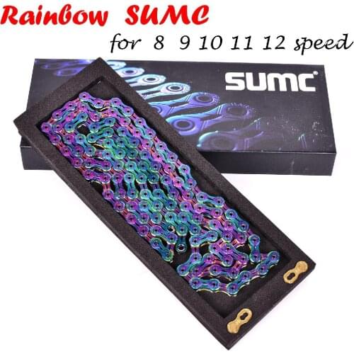 SUMC Bike Chain 9 10 11 12 Speed Bicycle Variable Speed Chain MTB Mountain Road Bicycle Chain Material Aluminum alloy