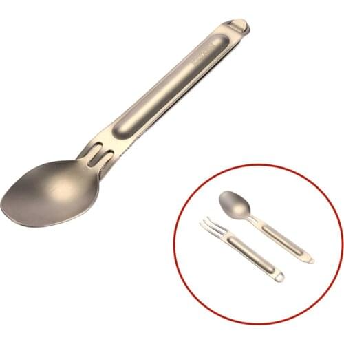 NexTool Fork Spoon Outdoor Pure Titanium Portable Tableware 2-in-1 Detachable Outdoor Sports Healthy Convenient