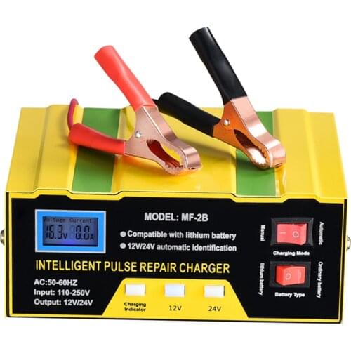 New 12V 24V 10A Car Auto Battery Charger LED Display UK Smart Automotive Truck Motorcycle Car Charger