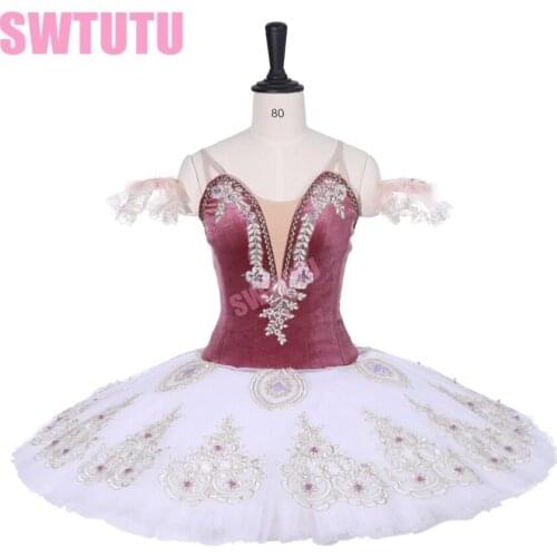 Women Fuchsia Professional Ballet Tutus Girls Classical Performance Stage Competiton Nutcracker Ballerina Dress BT9224