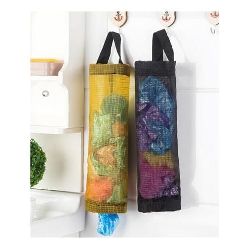 1PC Nylon Mesh Garbage Rubbish Bags Hanging Kitchen Packing Shopping Bag Trash Can Household Cleaning Tools NX 007