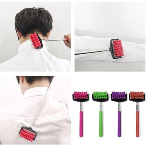1pc Plastic Retractable Massage Scratching Device Massage Roller Face Massager Heath Roller Hand Foot Body Back Care Therap C0R1