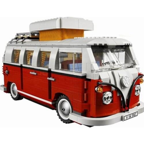 1354pcs Compatible 10220 Technic Series VW T1 Camper Van Building Blocks Car Model Bricks Bus 21001 Children Toys Set