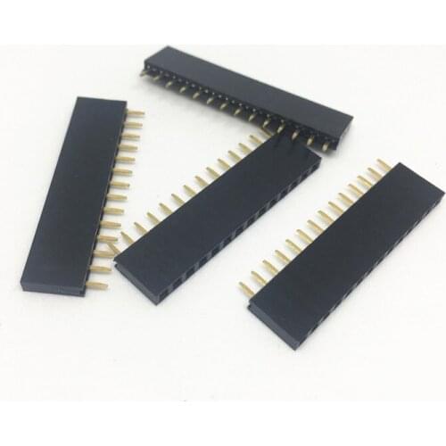 20 pcs 14P 2.54mm Female Header Single Row Straight Pin Socket 1*14 Strip Pitch Connector