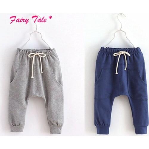 2018 Spring Summer Baby Girls Boys Sports Trousers Toddler Children Jersey Harem Pants Baby Jersey Bottoms 2-7Y