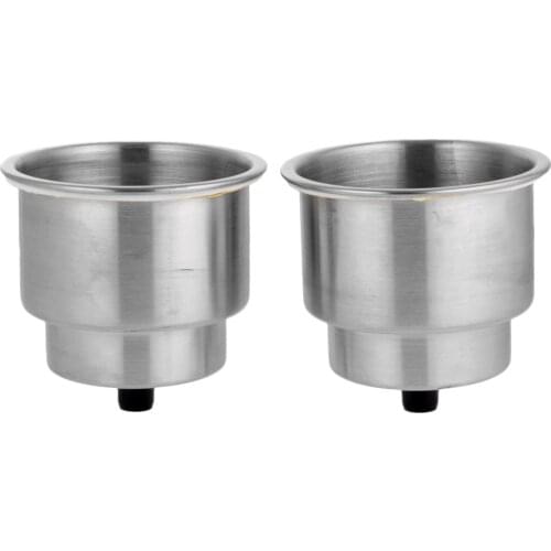 2x Stainless Steel Cup Holder Cup Holder for Marine Boat Camper Truck