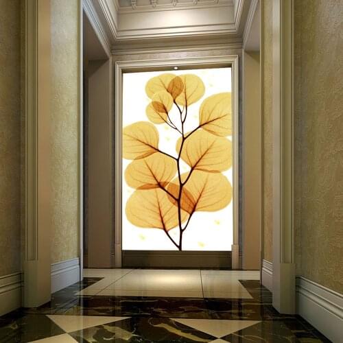 3d wallpaper Home Decor Entrance hallway wall painting Wedding House backdrop Continental Golden Leaf paper wall mural