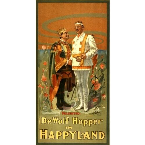 400X300MM De-Wolf-Hopper-in-Happyland-delighted-1905 jumbo fridge magnet SFM-0275
