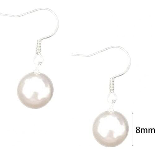 80% Hot Sale 1 Pair Stud Earring Dangle Hook Durable Jewelry Gift Fake Pearl Dangle Hook Stud Earring Jewelry Accessories