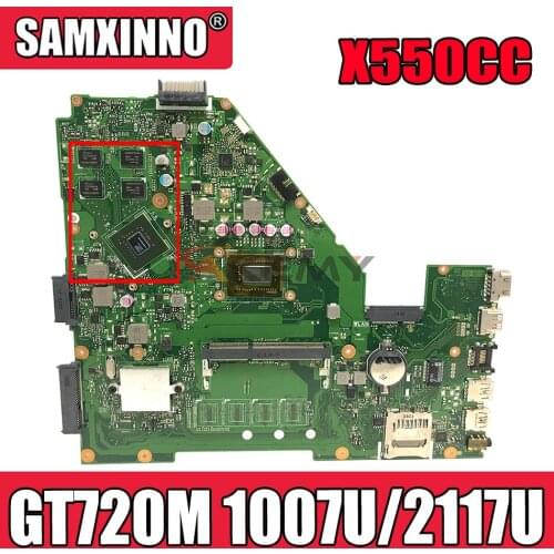 Akemy X550CC Laptop motherboard for ASUS A550C X550CL R510C Test original mainboard GT720M 1007U/2117U 2Core CPU