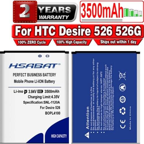 HSABAT BOPL4100 BOPM3100 3500mAh Battery for HTC Desire 526 526G 526G+ Dual SIM D526h