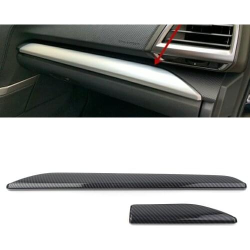 ABS Car Console Dashboard Strip Decoration Trim For 2019 2020 Subaru Forester Carbon Fiber Styling Car Accessories RHD Only