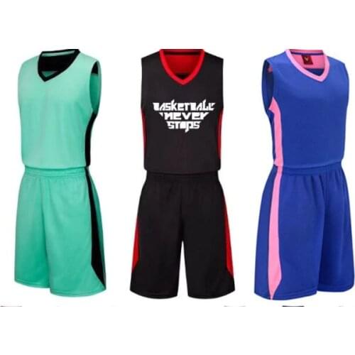 2018Kids Basketball Jersey Sets Uniforms kits Child And Adult Sports clothing Breathable Youth Training basketball jerseys short