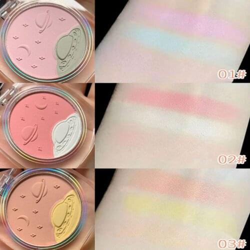 Two-color Blush Powder Palette Rouge Eyeshadow Palette Long-lasting Waterproof And Easy To Color Facial Makeup Cosmetics TSLM1