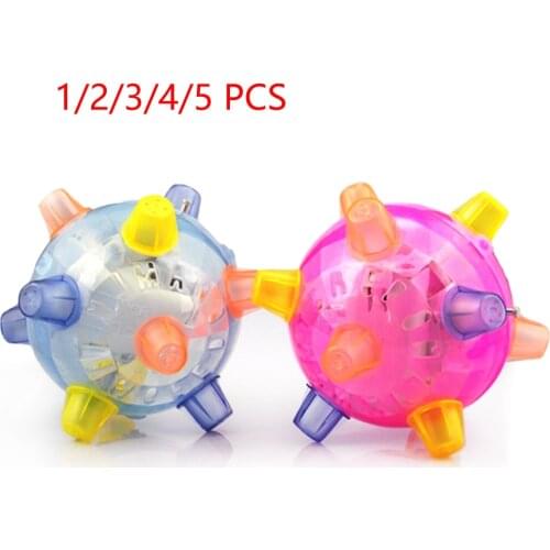 Jumping Dog ball toys and New Kids Led Light Ball Toys Jumping Dancing Music Flashing Bouncing Ball Funny Children Toys Gift