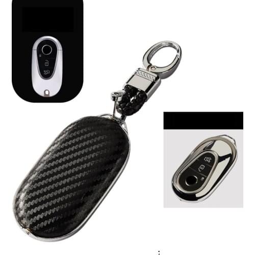 Genuine Leather Galvanized Alloy Case Key Cove Key Case For Mercedes Benz W223 Class S300 S350 S450 S500 2020 2021
