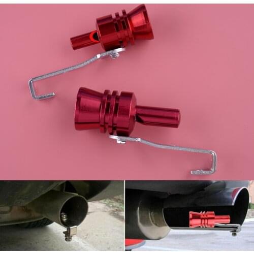Red Aluminum Car Auto Blow Off Valve BOV Noise Turbo Sound Whistle Simulator Muffler Tip