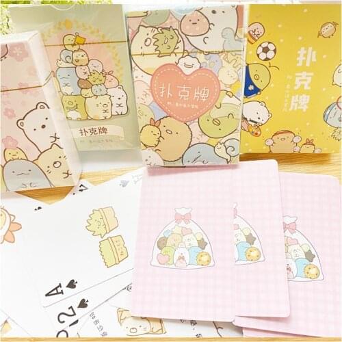 Cute Children Play Games Cartoon Playing Cards Poker Game Poker Set Family Games