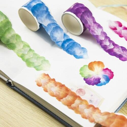 Cute Flower Petals Washi Tape DIY Scrapbooking Diary Paper Stickers Masking Tape Adhesive Paper Tape School Office Stationery