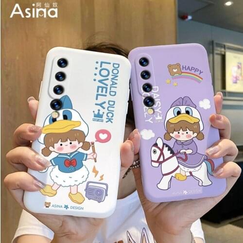 ASINA Cute Case For Xiaomi Mi10 11 9 8 Case Official Original Liquid Silicone Cover For Xiaomi Redmi Note 10 9 8 7 Fundas Korean