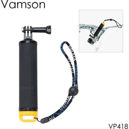 Vamson Advanced Buoyancy Bar Floaty Handheld Monopod Selfie Stick for Go Pro Hero 9 8 7 6 5 4 for Dji Action 4K VP418