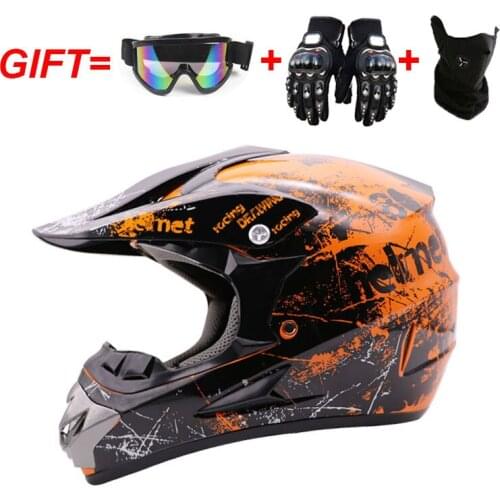 Motorcycle Helmet Professional Off-road Helmet Motor Downhill Racing Motocross Casque Moto Helmet 3 Free Gift