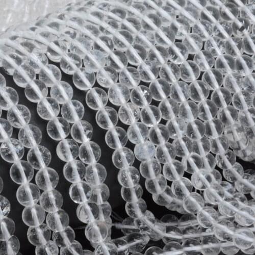 Natural AB Quality Quartz / Rock Crystal Loose Round Beads 8mm