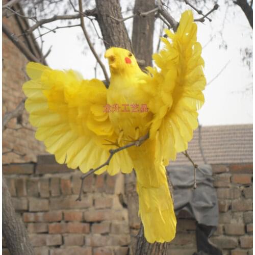 New simulation yellow parrot toy polyethylene & furs beautiful yellow parrot model gift about 40cm 1943