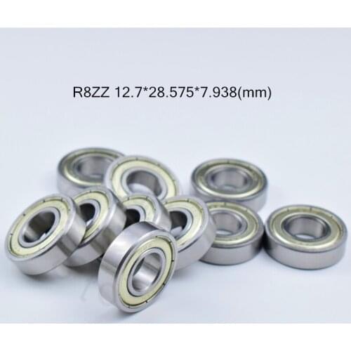 R8ZZ 12.7*28.575*7.938(mm) 10pieces bearing ABEC-5 bearings 1/2 x 1 1/8 x 5/16" inch Metal Sealed Mini Bearing R8