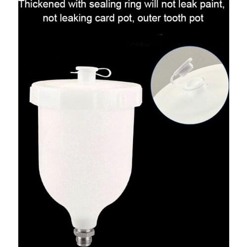 600ml Sprayer Cup Air Gravity Feed Paint Spray Pot Fastmover Thread Connector Plastic Spray Paint Cup For Spray Gun Parts