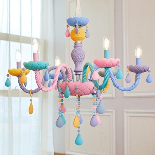 Nordic Style Chandelier LED Candle Living Dining Childrens Room Pendant Lights Home Designer Decorative Lighting Gloss Lamps