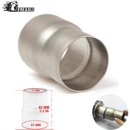 Universal 61mm-51mm Motorcycle Modified exhaust Muffler pipe Adapter Reducer Connector Pipe Tube For Honda nc750x Hornet 600 900