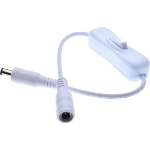Inline 304 Switch On Off with Female Male Power Cable 5.5x2.1mm DC Connector Switch 5V 12V 24V for CCTV LED Strip Light