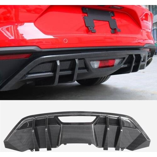 For Mustang 2018 2019 2020 Rear Diffuser Rear Bumper Carbon Fiber Style fit Ford Mustang Rear spoiler Car styling