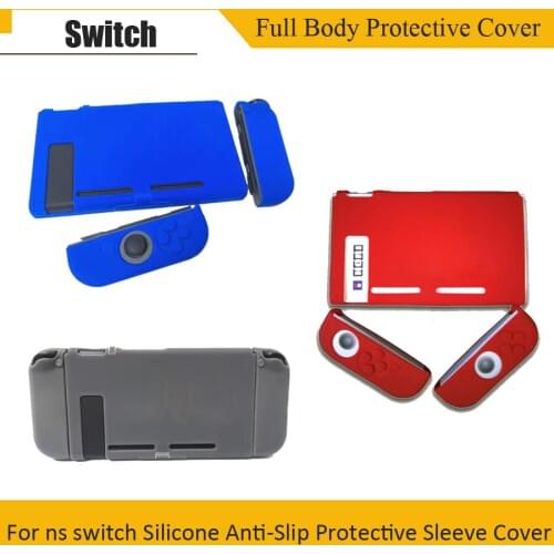 Hot 1 Set Soft Silicone Anti-Slip Protective Sleeve Cover Split silicone sleeve for nintend ns switch joy-con console