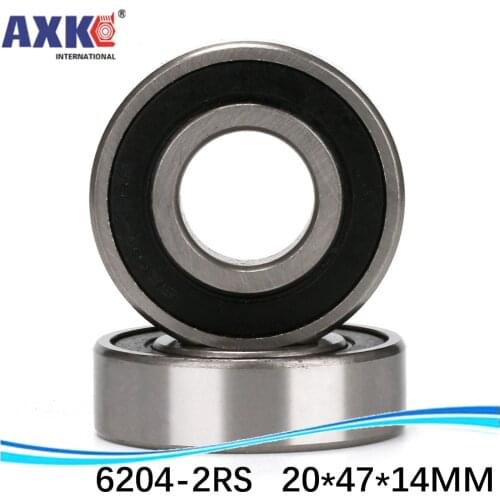 1pcs double Rubber sealing cover deep groove ball bearing 6204-2RS 20*47*14 mm