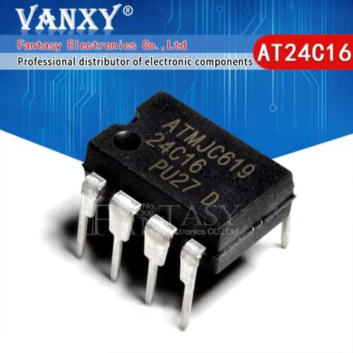 10PCS AT24C16 DIP 24C16 DIP8 AT24C16-PU27 DIP-8 original IC