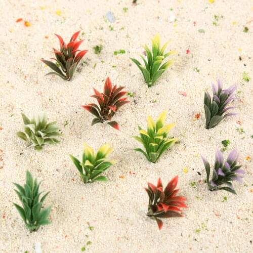 100pcs/lot Mixed Colors Model Flower Grass Plant Grass 1/100 Model Building Park Garden Scene Layout Mini Plant Decor Kids Toy