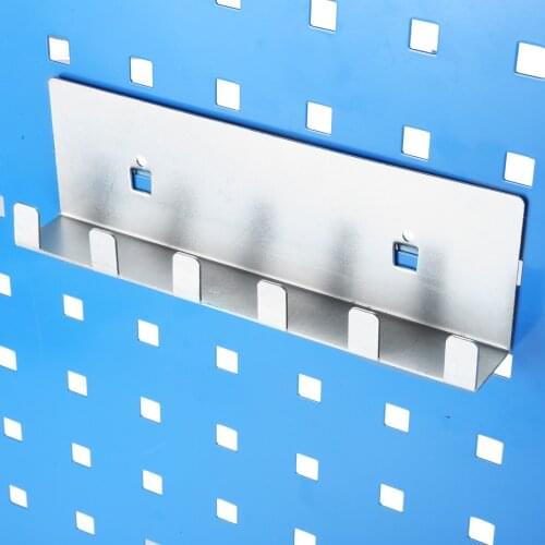 195mm Socket Holder Wall-Mounted Board Rail Hooks Tool Parts Storage Hanging Steel Rack Organizer Workshop/Garage/Kitchen/Garden