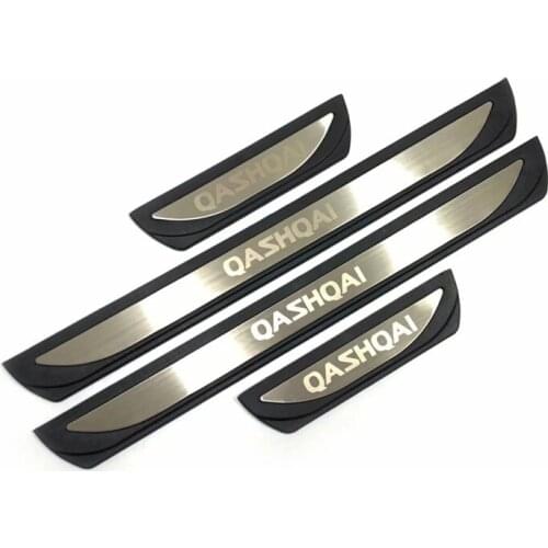 4pcs For Nissan Qashqai J11 2015 - 2017 2018 2019 Door Sill Kick Protector Guard Scuff Plate Pedal Cover Car Styling Accessories