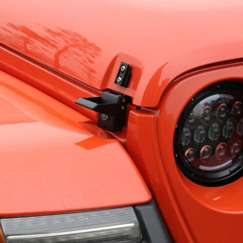 40GF Engine Bonnets Hood Lock for jeep Wrangler JK 2007-2017 Metal with Key Pattern Design Hood Lock For Wrangler Car Hood Lock