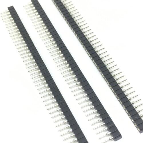 5pcs 1x40P Single Row 40 Pin 2.0 mm Round Female Pin Header gold plated machined SIP 1x40 Pin IC Socket 3.0 Amps