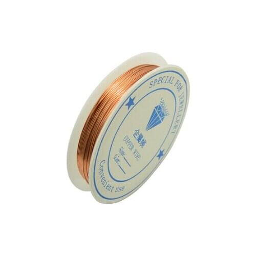 MIX Size 0.3/0.4/0.5/0.6MM) 5Pcs Red Copper Tone Enamelled Copper Wires Ropes DIY Jewelry Findings Accessories