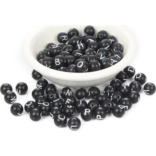 50Pcs Mixed Round Colorful Letter Acrylic Bead For Jewellery Marking Loose Spacer Bead Bracelet Necklace Charm Jewelry Finding