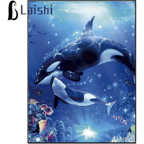 5D Diamond Painting Marine animals, dolphins Cross Stitch Diamond Mosaic Picture Of Rhinestones Full Square round Embroidery Art