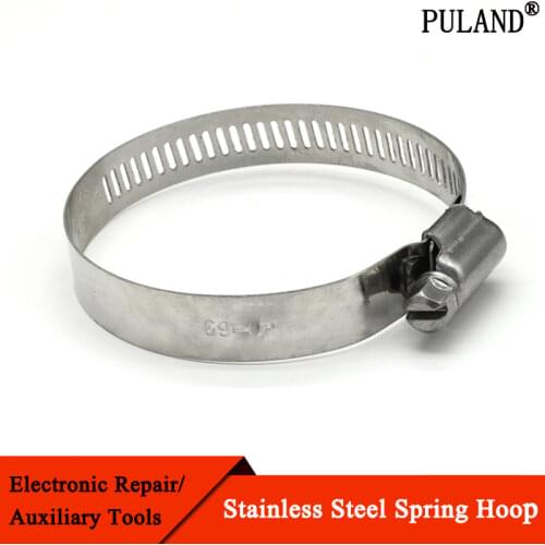 8mm ~ 120mm Stainless Steel Drive Hose Clamp Adjustable Tri Gear Worm Fuel Tube Line Water Pipe Fastener Fixed Clip Spring Hoops