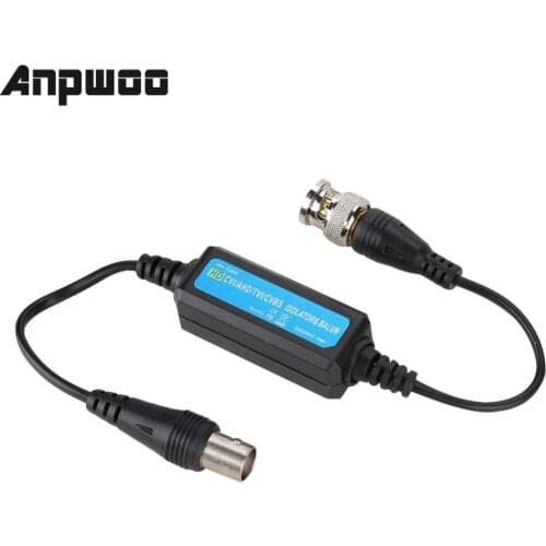 ANPWOO HD-TVI/HD-CVI/AHD/Analog CVBS Passive Coaxial Video Ground Loop Isolator Built-in Video Balun for CCTV Cameras