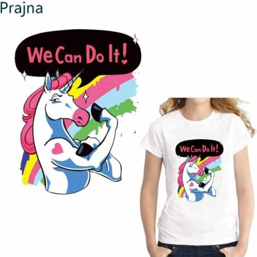 Prajna Applique Patch Horse Unicorn Patch For Clothing Iron On Patches For Clothes DIY Children T-shirt Jacket Hoodie Grade-A E